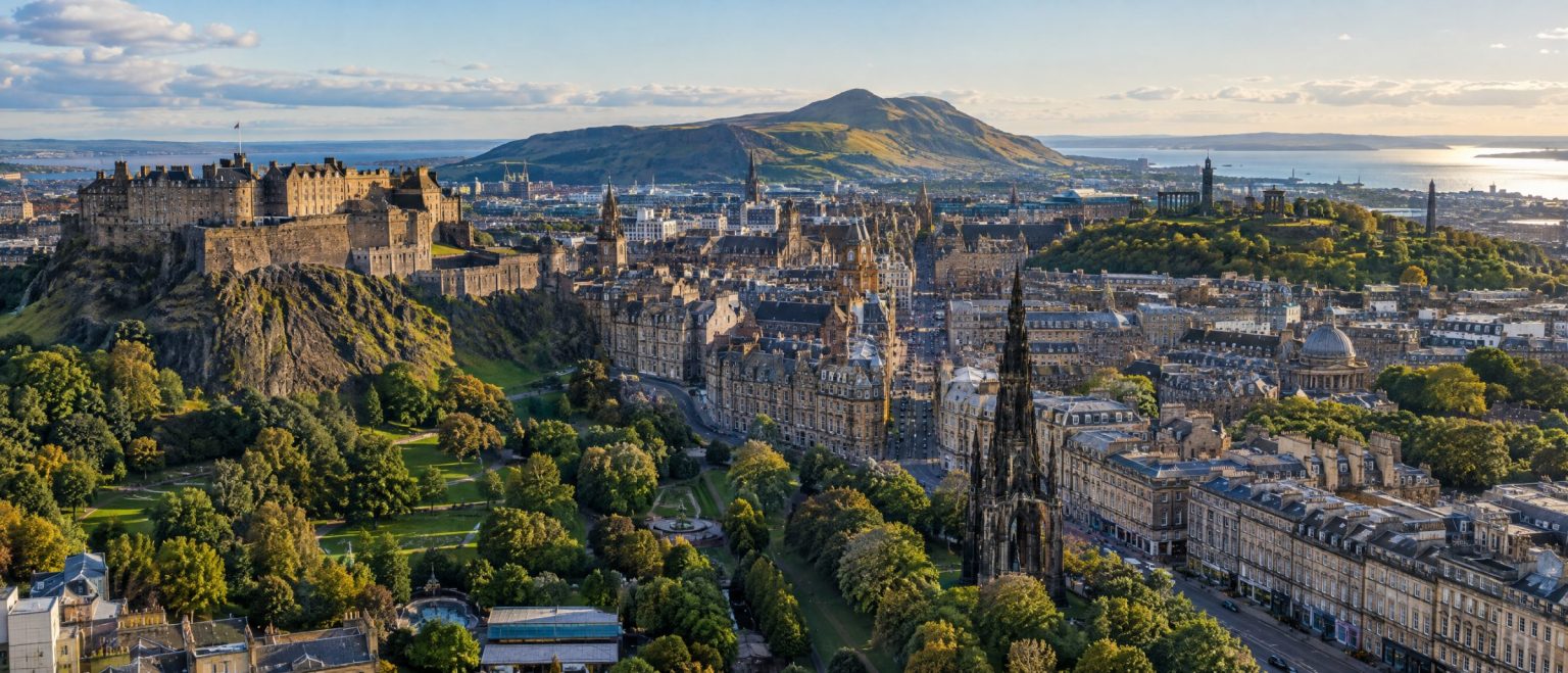 Aerial view of Edinburgh
