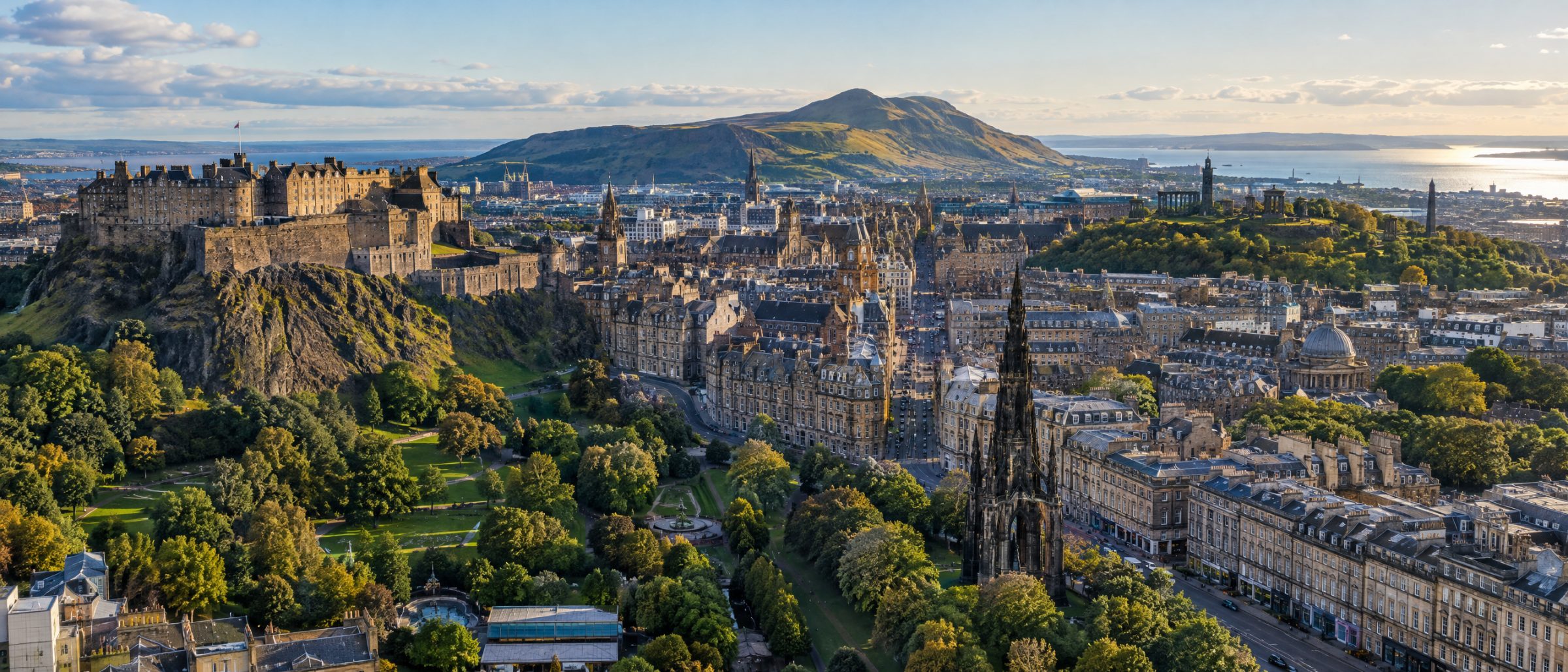 Edinburgh, around 17 miles west of Haddington
