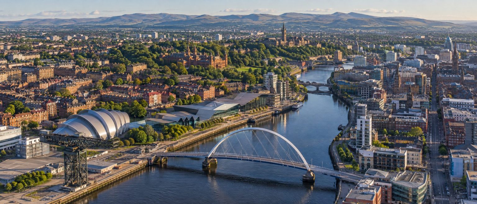 Aerial view of Glasgow