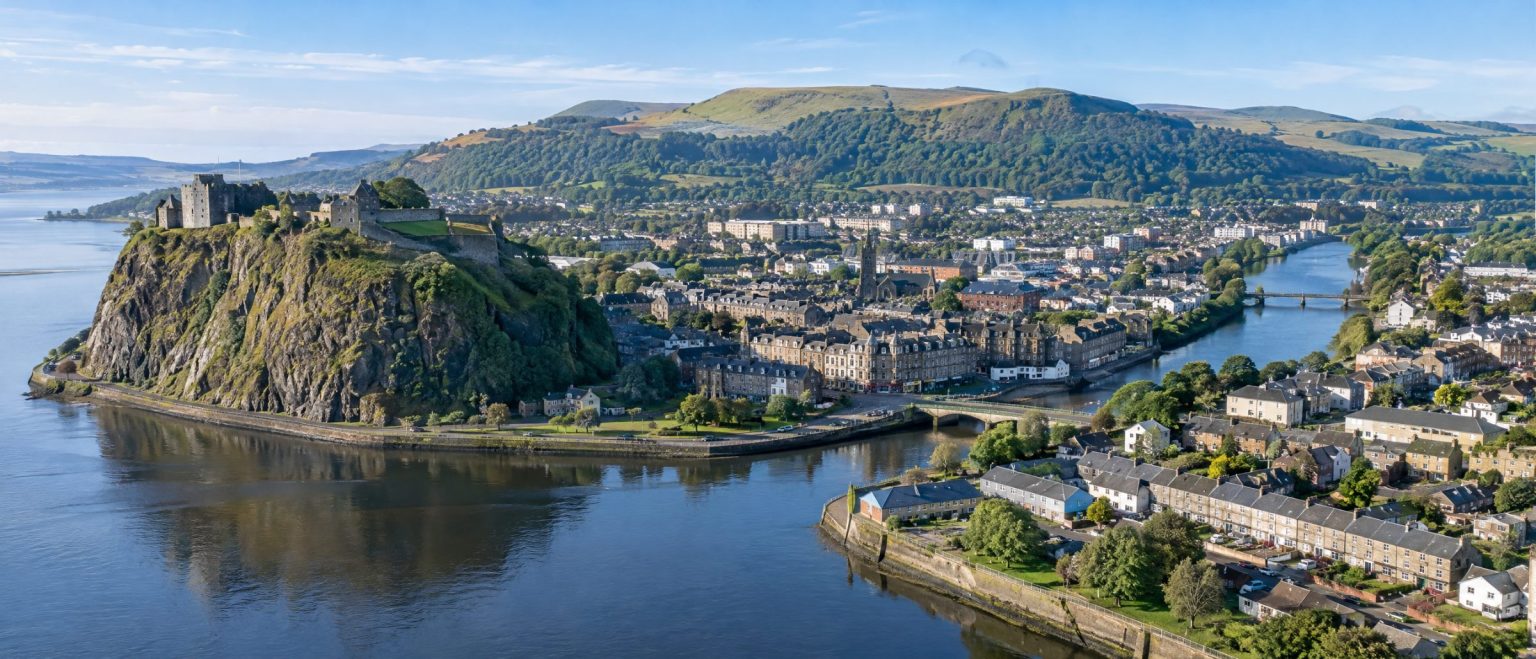 Aerial view of Dumbarton, Dunbartonshire