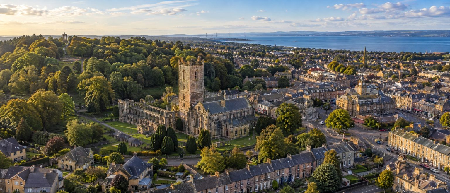 Aerial view of Dunfermline, Fife